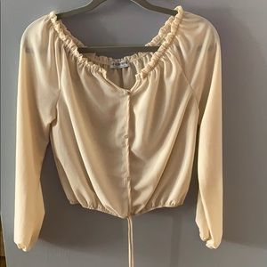 Cream button up blouse